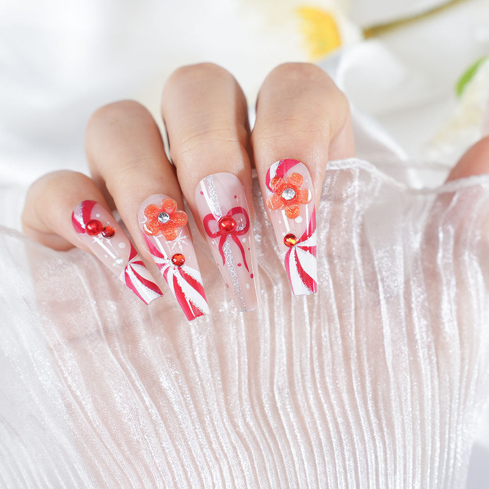 Dekorative florale Nagelspitzen Brehn