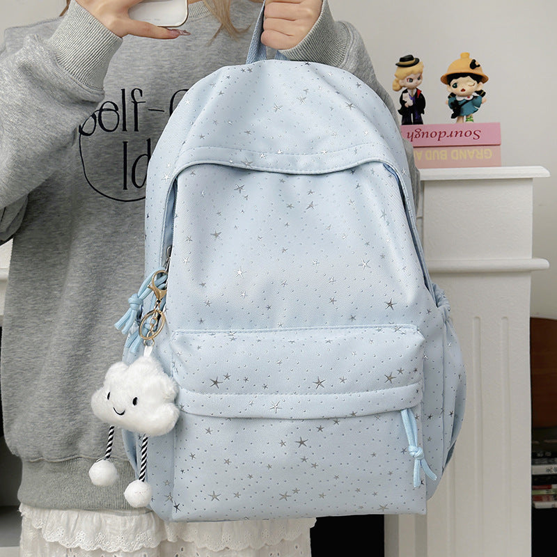 Rucksack Aus Strapazierfähigem Material mit Glitzernden Sternen Brehn