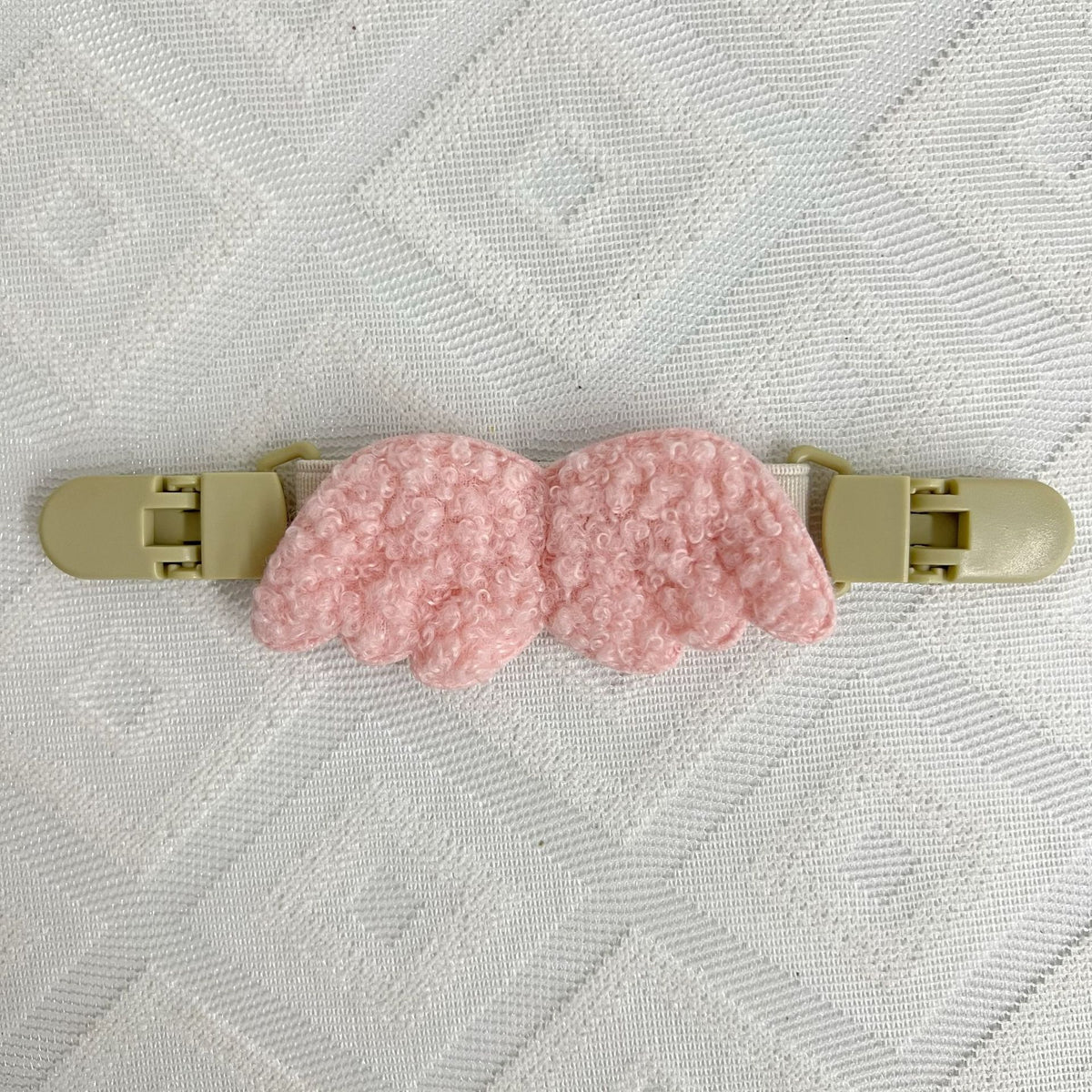 Plüsch Teddy Schnullerclip mit Sicherheitsverschluss und elastischem Band