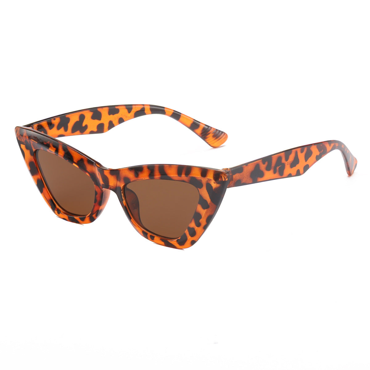 Damen Cat-Eye Sonnenbrille mit trendigem Animal-Print Brehn