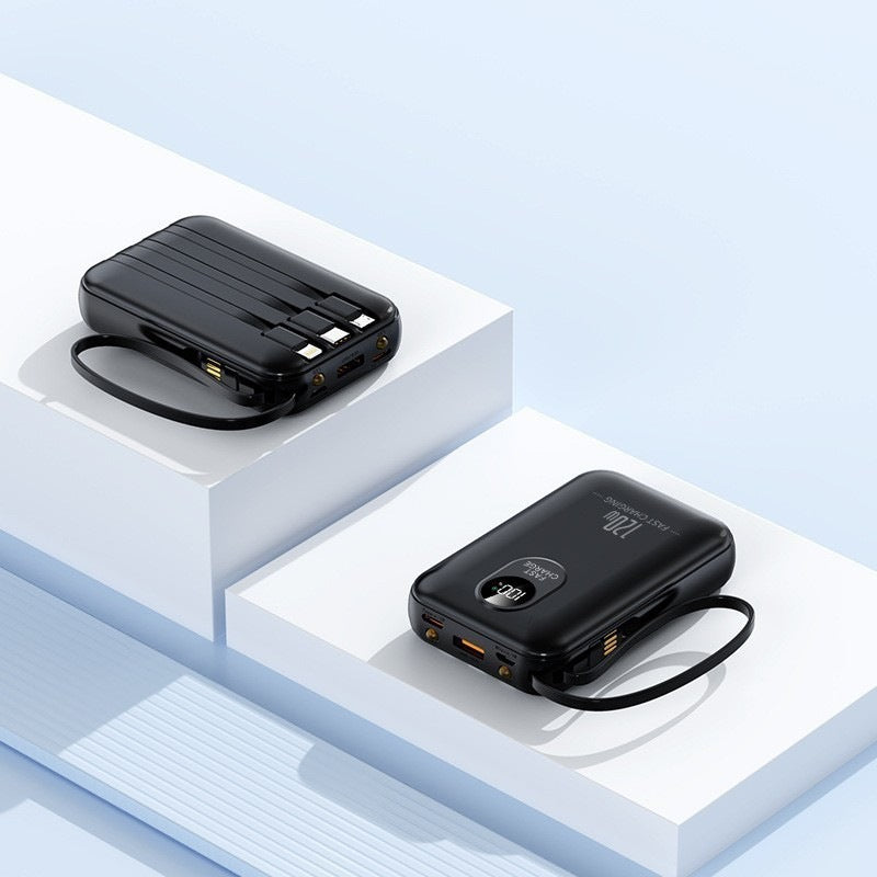 Tragbare Powerbank mit mehrfachen Ladeanschlüssen und digitaler Anzeige Brehn