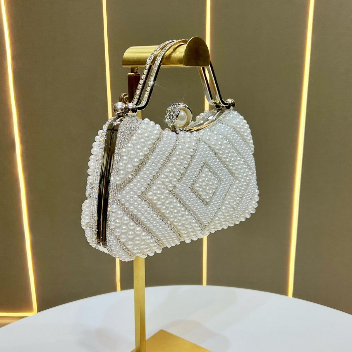 Elegante Perlenhandtasche