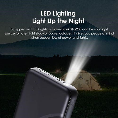 Hochkapazitäts-Wireless-Powerbank mit integrierten, ausziehbaren Ladekabeln und LED-Batterieanzeigen Brehn