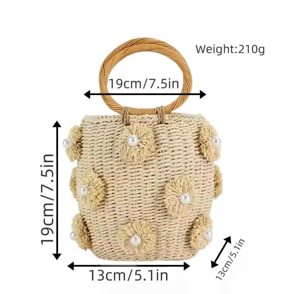 Raffinierte Handtasche mit Perlenapplikationen Brehn