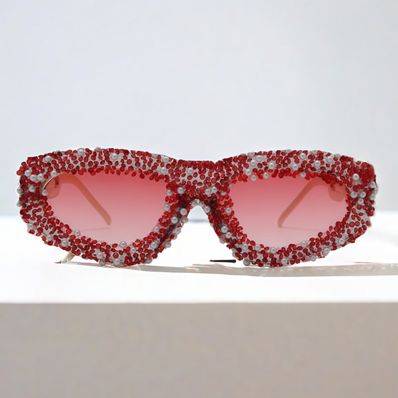 Damen Glamouröse Sonnenbrille mit verziertem Rahmen Brehn