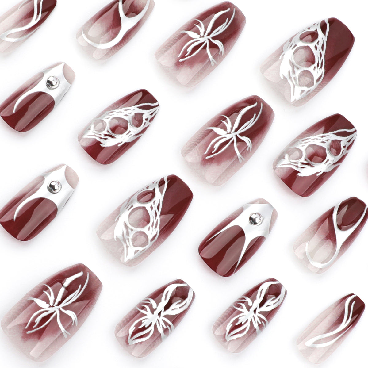 Kunstvolle Nagelverlängerungen mit filigranem Design Brehn