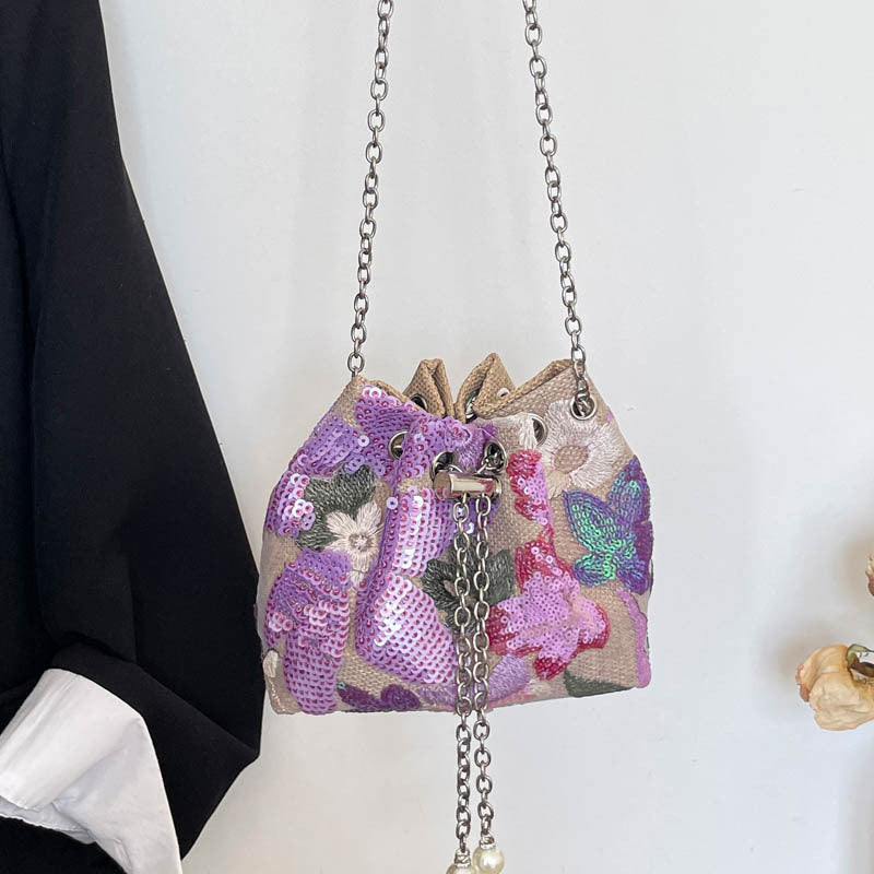 WoStylish Pailletten Zugverschluss Clutch Tasche Brehn