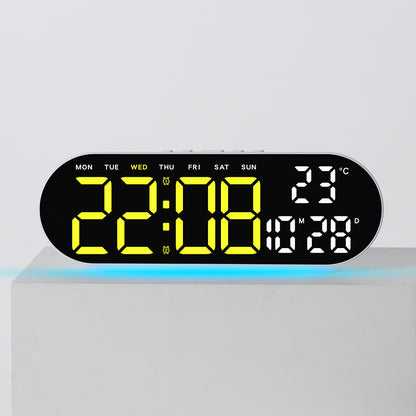 Digitaler Wecker mit Multifunktionalem Led-Display und Integrierter Thermometerfunktion Brehn