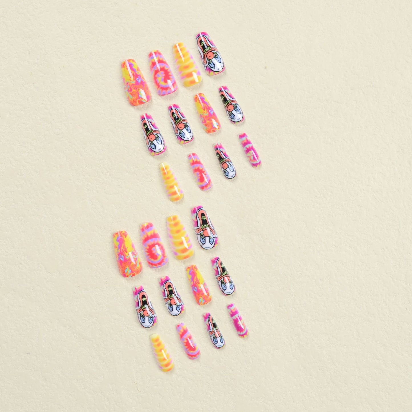 Kreatives Kunstnagelset mit Clownsmotiv Brehn