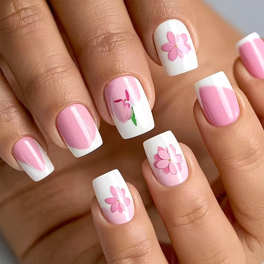 Blumen Design Press-On Nagelkunst Brehn