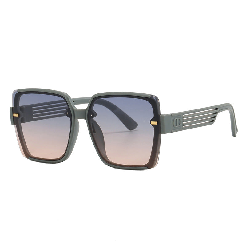Damen quadratische Sonnenbrille mit trendigem Geometrie-Design Brehn
