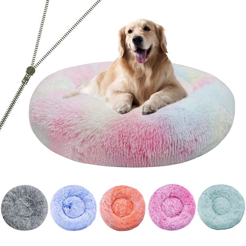 Gemütliches Rundes Plüsch-Hundebett