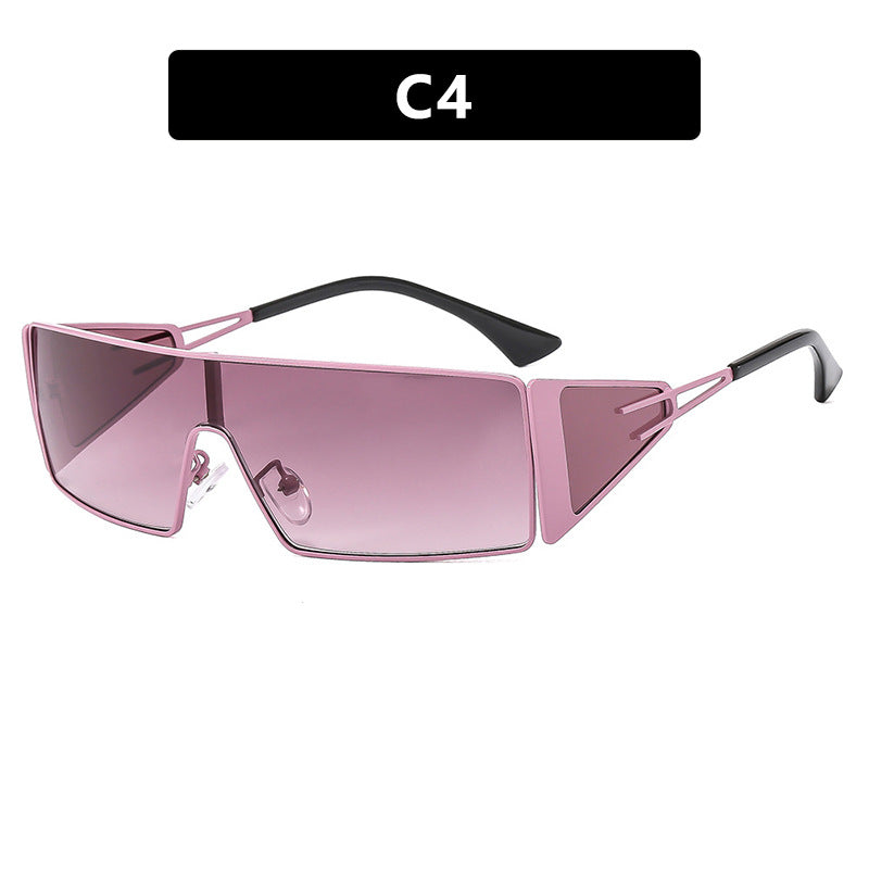 Damen geometrische Sonnenbrille mit futuristischem Design und strapazierfähigem Rahmen Brehn