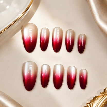 Ombre Glitter Press-On Nagelset