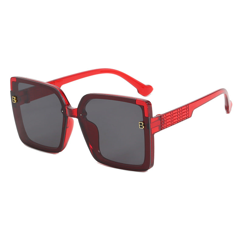 Damen modische quadratische Sonnenbrille mit strukturierter Bügelgestaltung Brehn