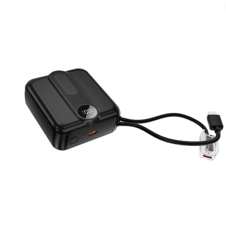 Tragbare Powerbank mit Integrierten Schnellladekabeln und Digitaler Ladestandanzeige Brehn