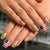 Funkelnde patriotische Nagelkunst Brehn