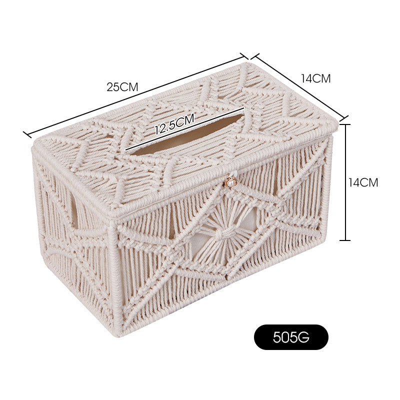 Elegante Makramé Taschentuchboxabdeckung