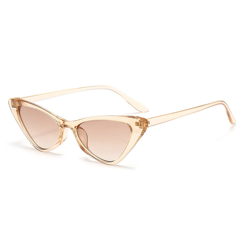 Damen stilvolle Cat-Eye Sonnenbrille mit glänzendem Kunststoffrahmen Brehn