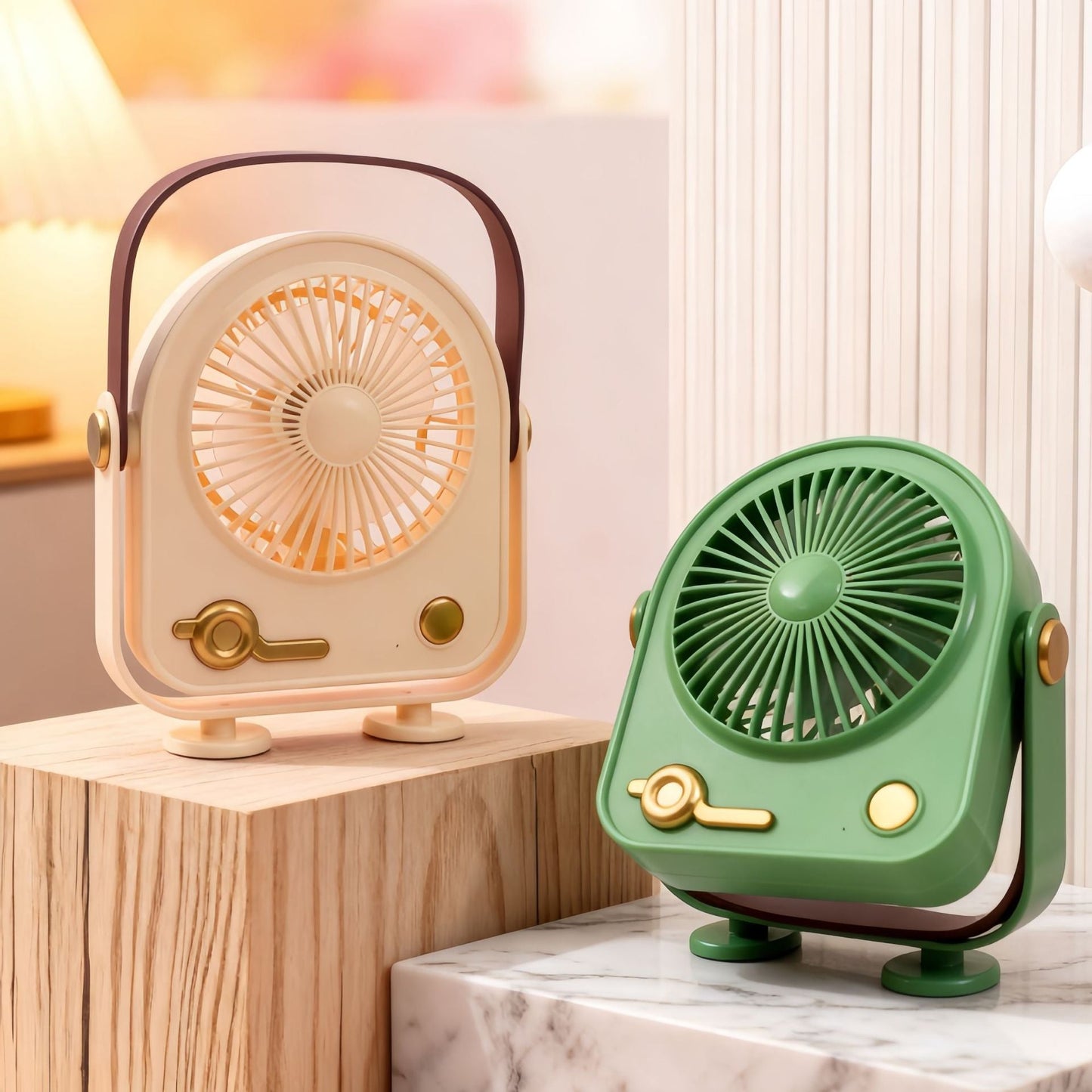 Damen tragbarer Mini Ventilator im Retro Design Brehn