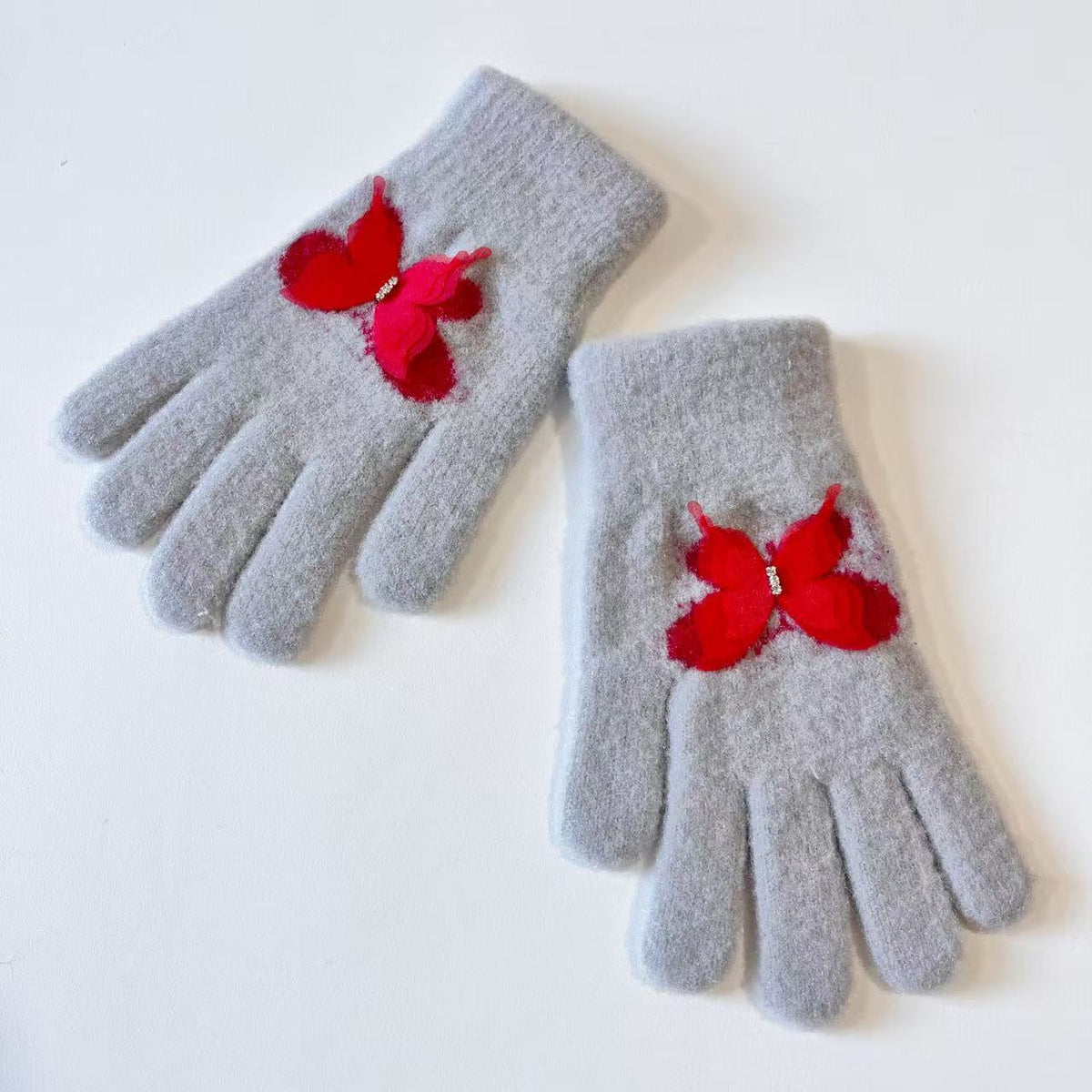 Schmetterlingsverzierte Touchscreen-Handschuhe Brehn