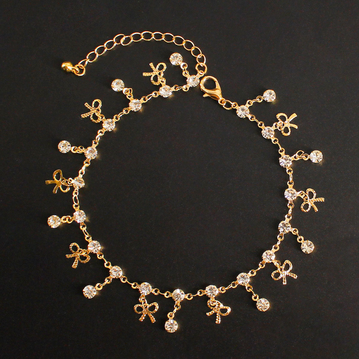 Delikate Kristall Charm Fußkettchen Brehn
