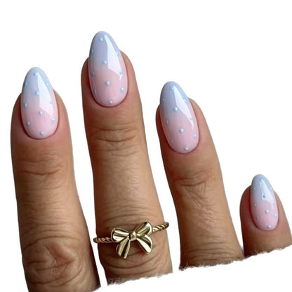 Elegante Polka Dot Langanhaltende Gel Nagelkunst Brehn