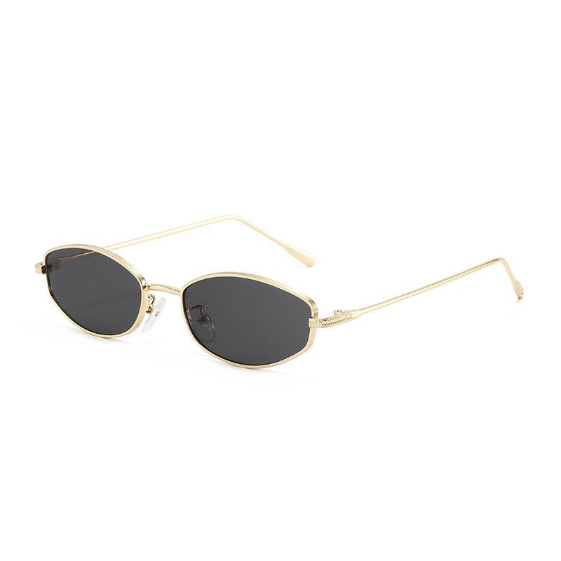 Damen modische Sonnenbrille im minimalistischen Ovaldesign Brehn