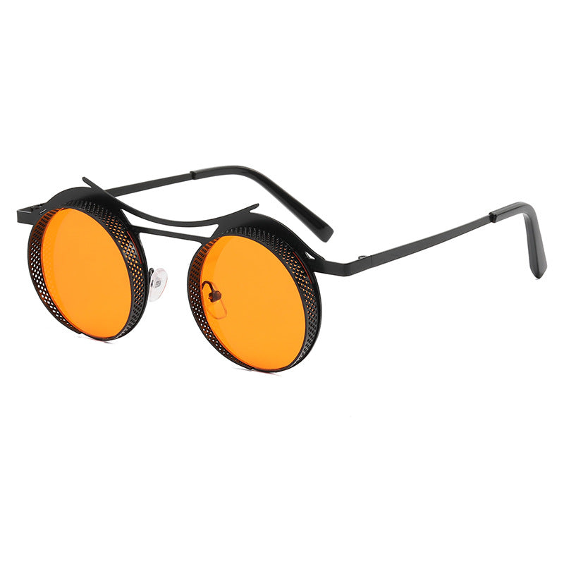 Damen modische runde Sonnenbrille mit extravagantem Design Brehn