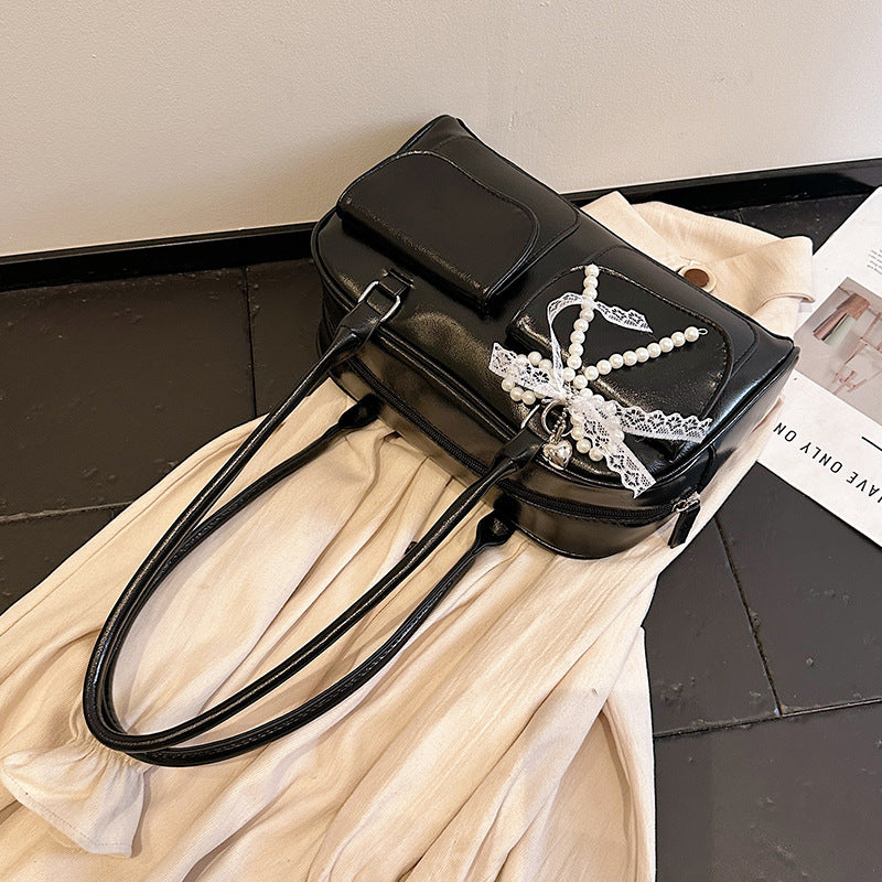 Elegant Verzierten Handgefertigten Schultertasche