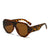 Damen modische oversized Sonnenbrille mit breitem Rahmen Brehn