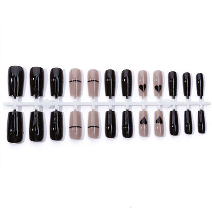 Elegantes Glänzendes Press-On Nagelset Brehn