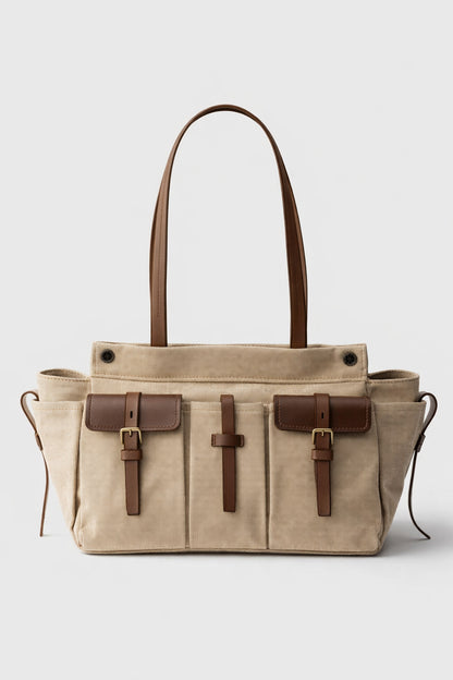 Multi-Taschen Canvas Tote Handtasche