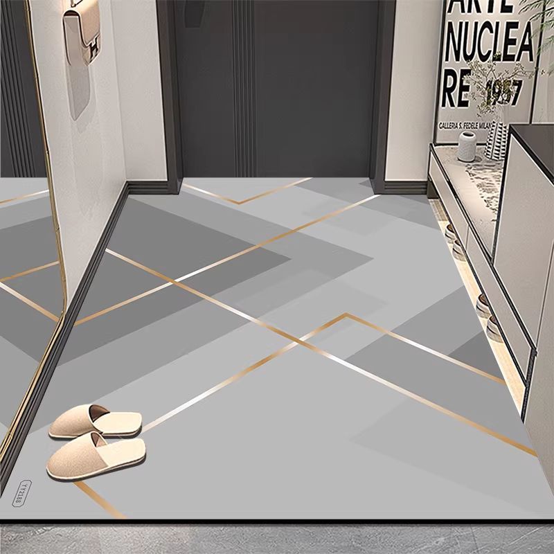 Modern geometrischer Eingangsbereich Teppich