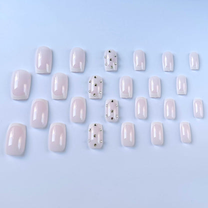 Dekoratives Strass Französisch-Spitze Nagelkunst-Set