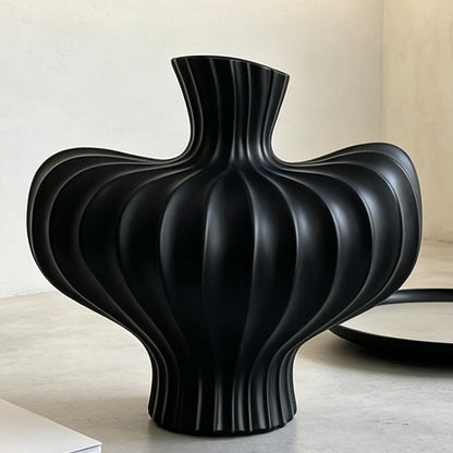 Skulptierte gerippte dekorative Vase Brehn