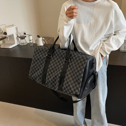 Elegante Schachbrett Reise Duffle Tasche Brehn