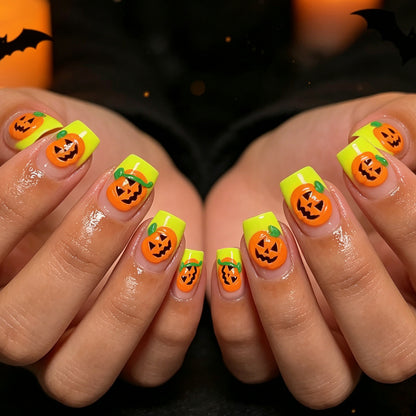 Halloween-Themen Kürbis Nagelkunst Verbesserungen Brehn