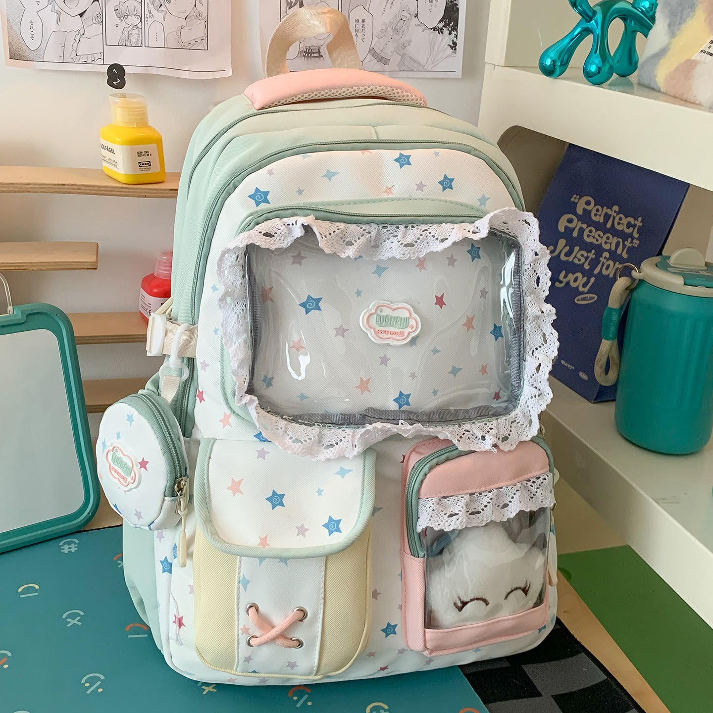 Niedlicher Charakterdruck Schulrucksack