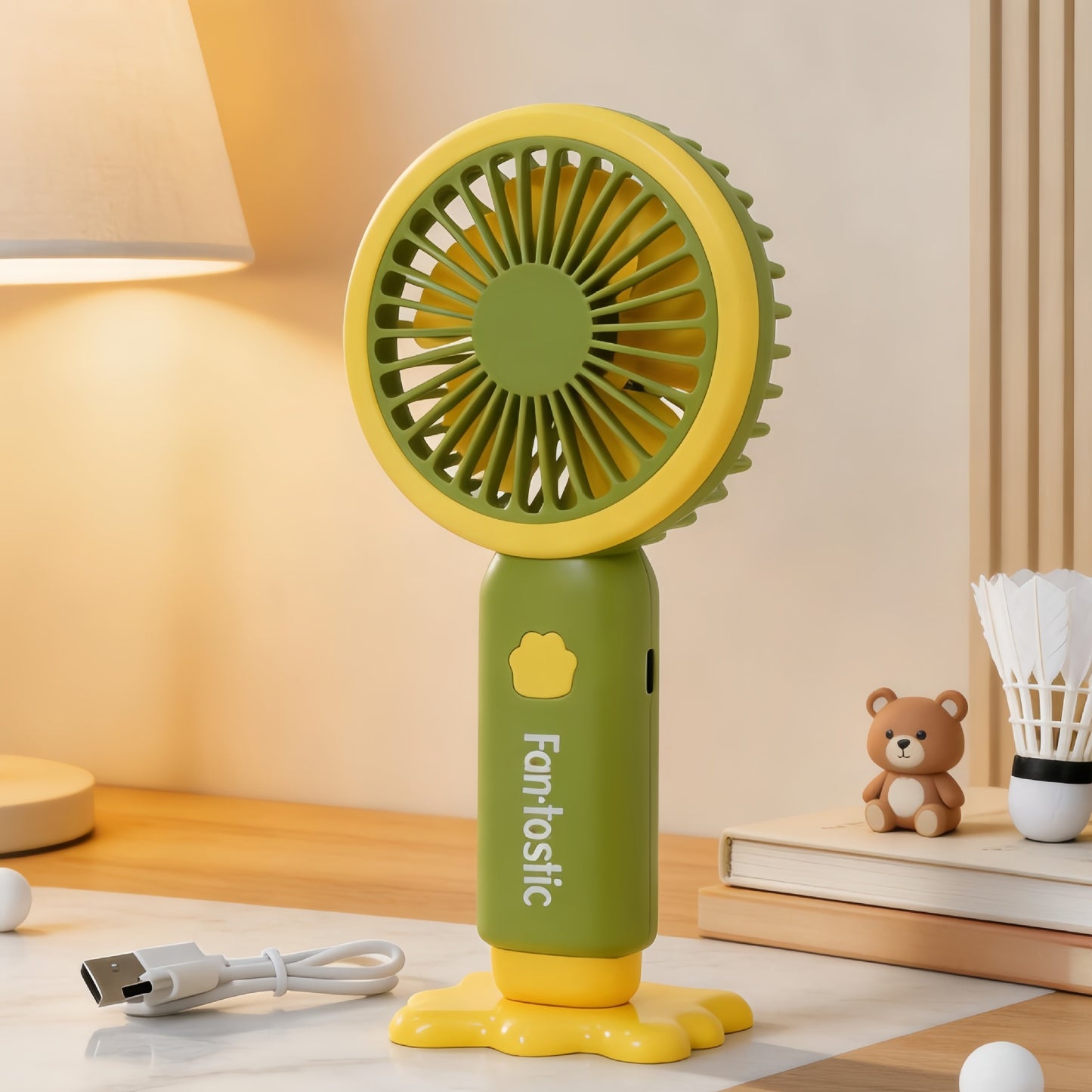 Damen Tragbarer Handventilator mit multifunktionaler USB-Ladefunktion und ergonomischem Design Brehn