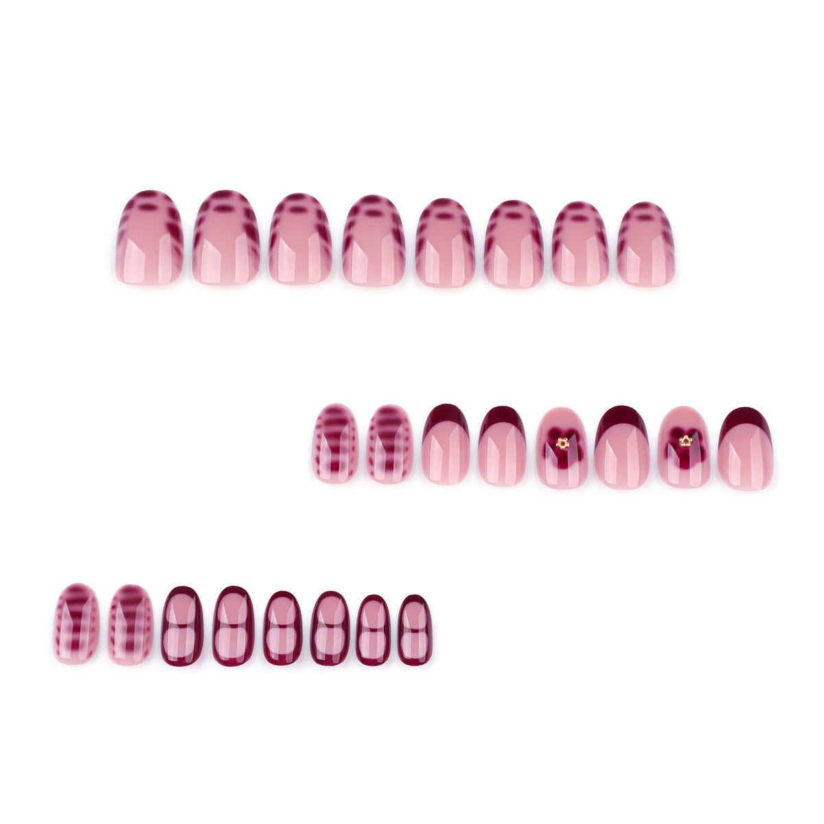 Elegante Kunstnagelgestaltung mit floralem Design Brehn