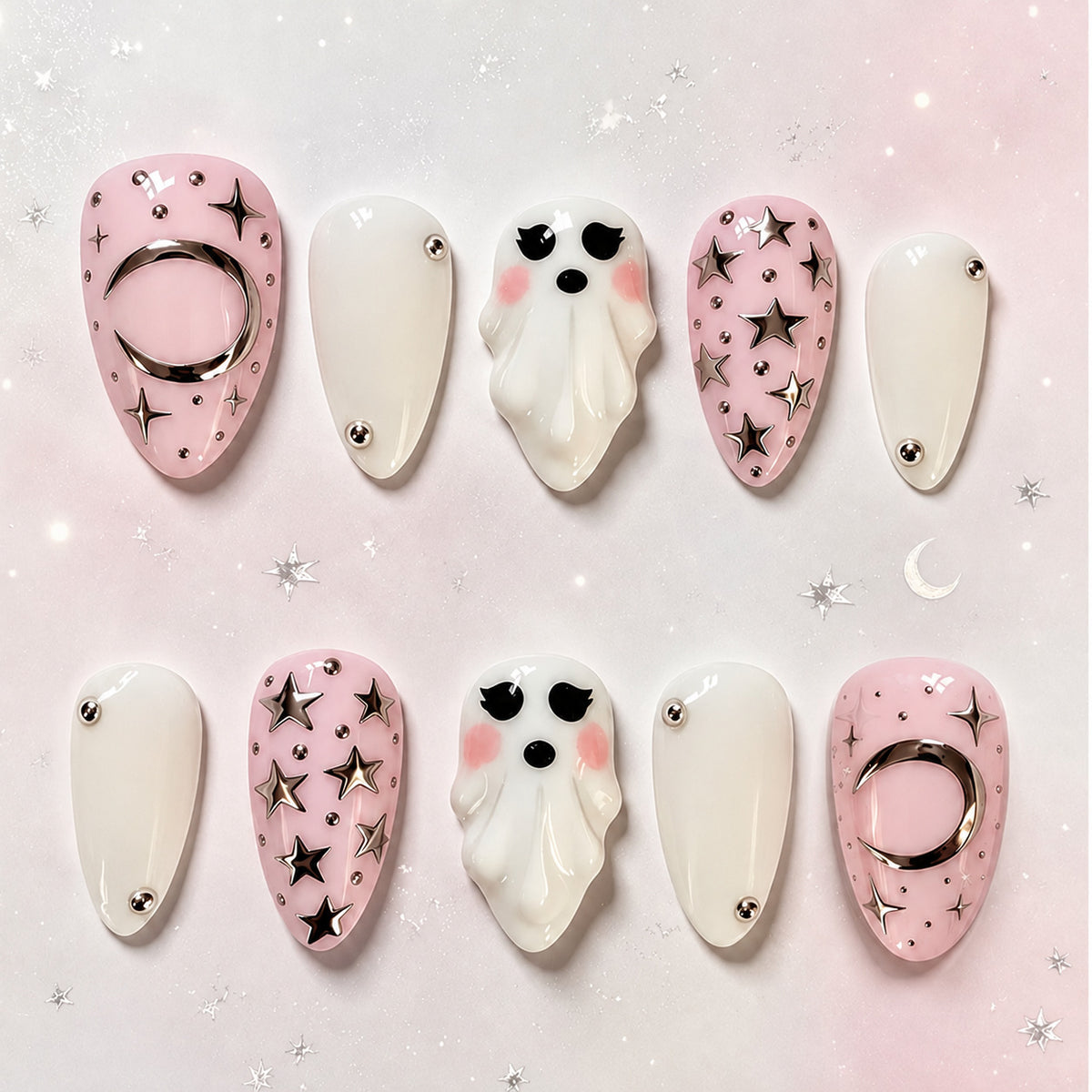 Kreatives Halloween Kunstnagelset mit Gruselmotiven Brehn
