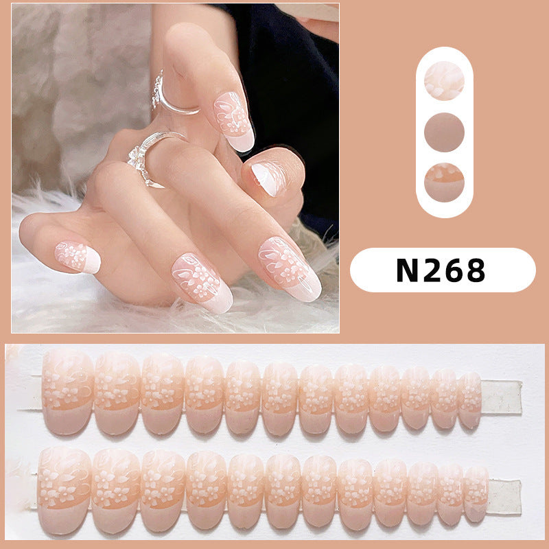 Abstraktes Blumen Presse-On Nagelset