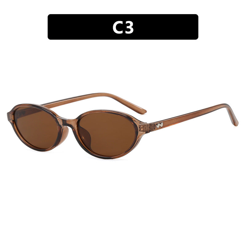 Damen modische Sonnenbrille mit ovalem Rahmen und UV-Schutz Brehn