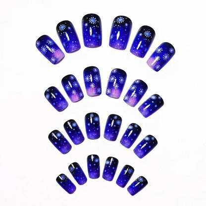 Winter-Themen Gradient Ombre Nagelkunst Brehn