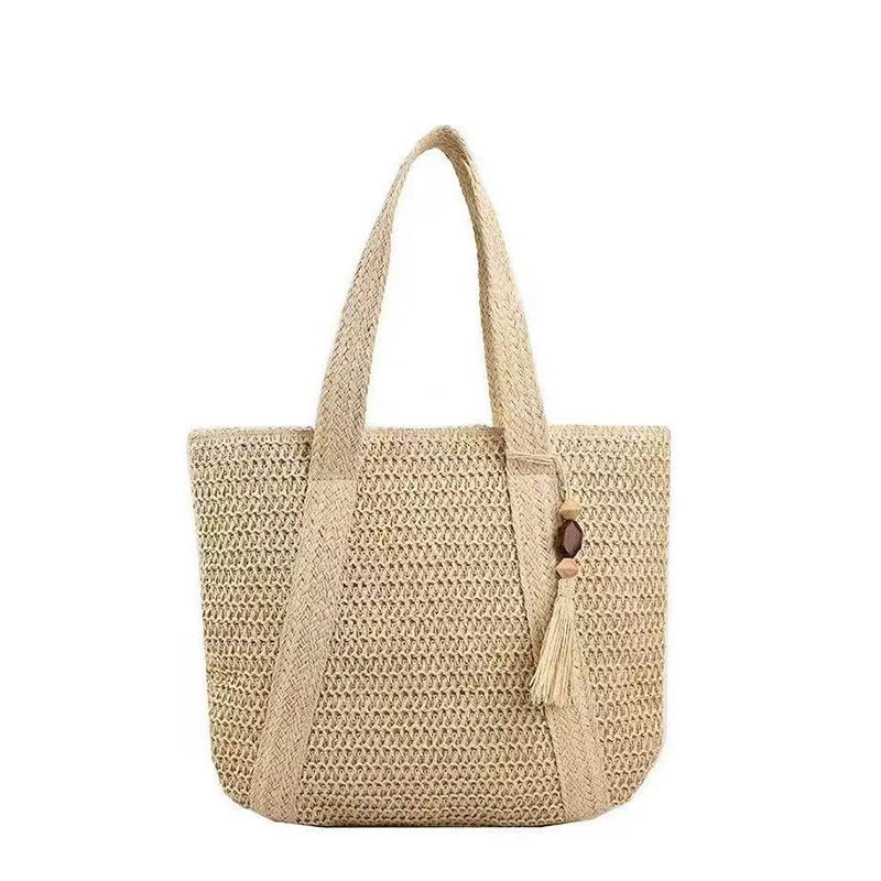 Handtasche Aus Natürlichem Geflecht mit Dekorativem Quastendetail Brehn