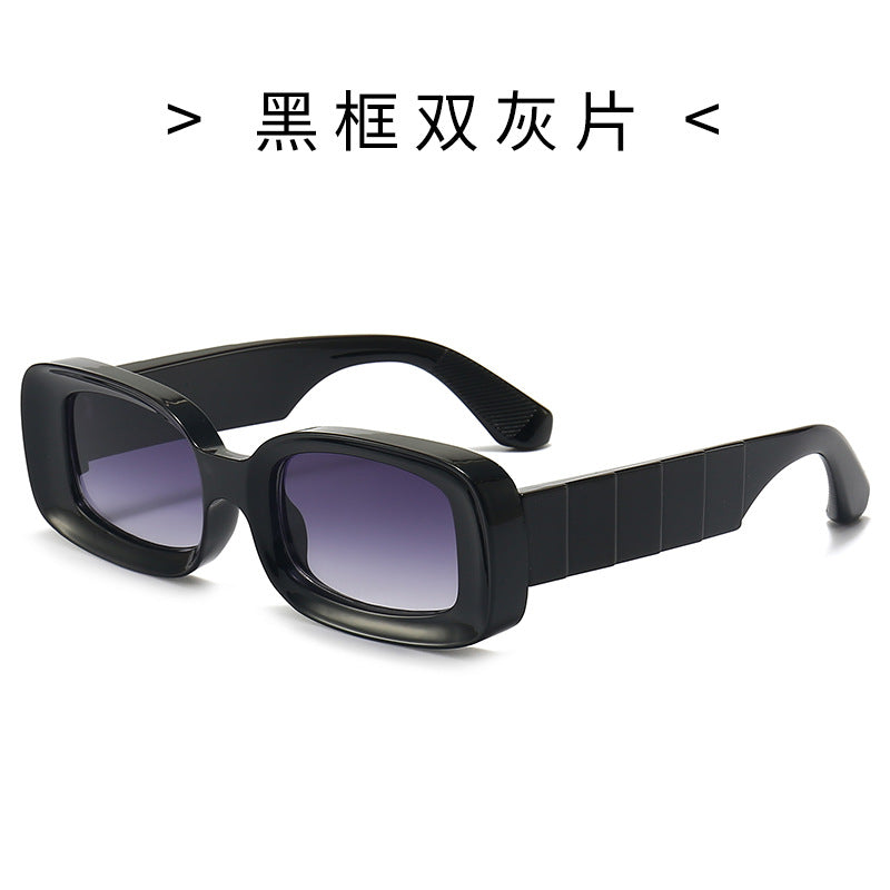 Damen Quadratische Sonnenbrille mit transparentem Rahmen Brehn