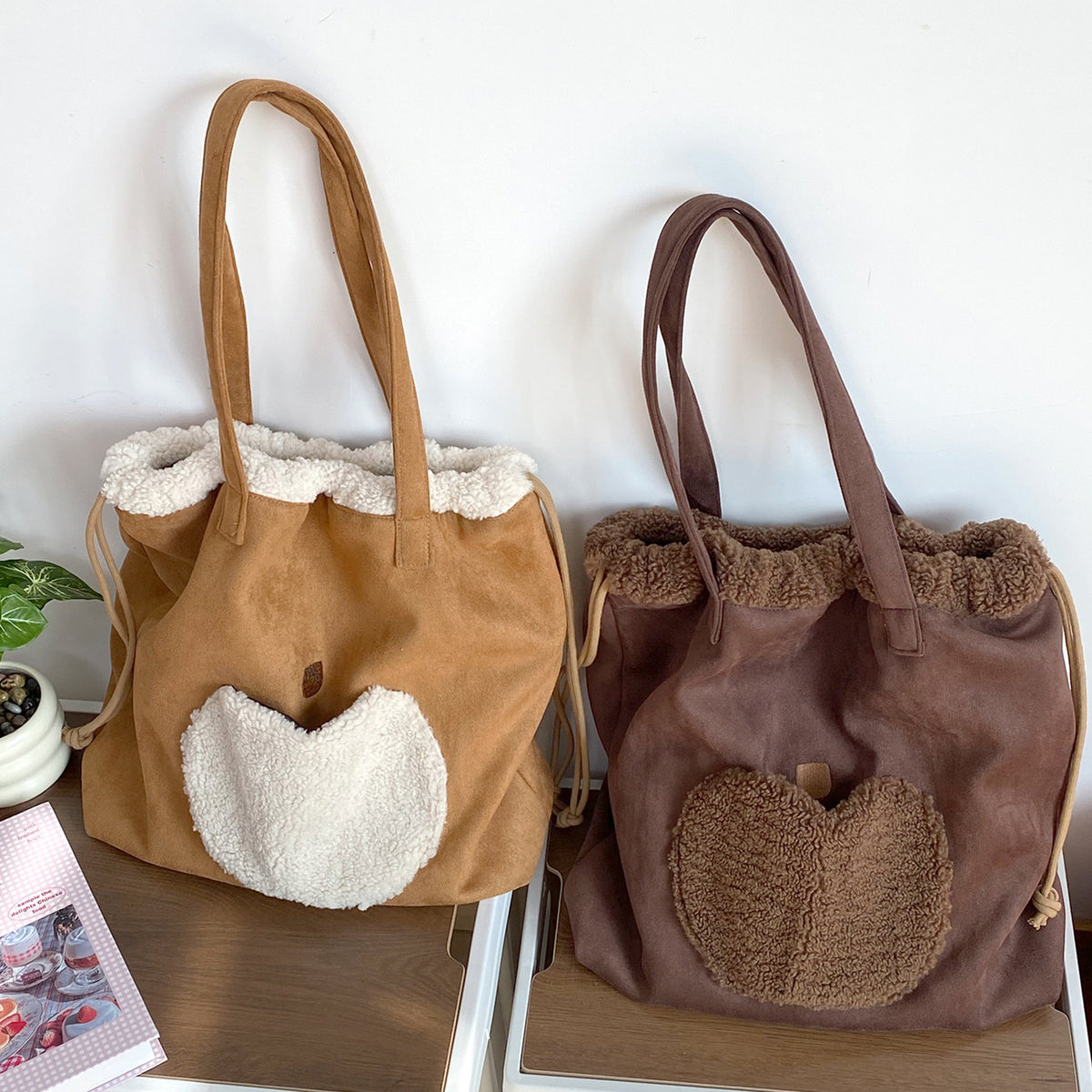 Gemütliche Plüsch-Tasche