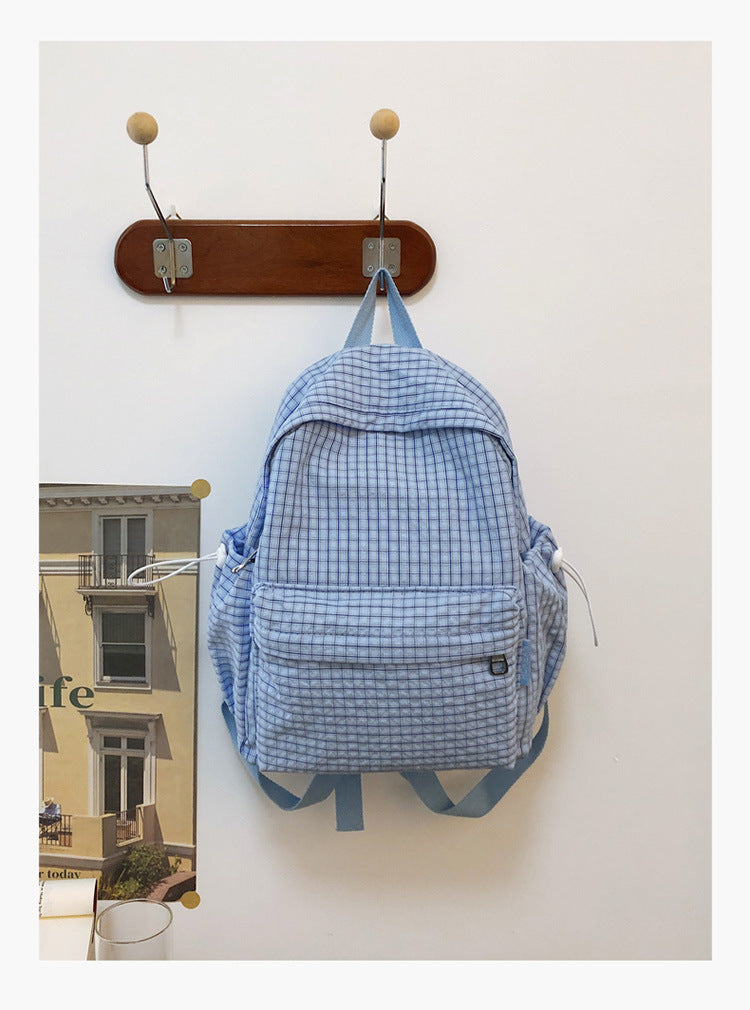 Gestreifter Muster Lässiger Schulrucksack