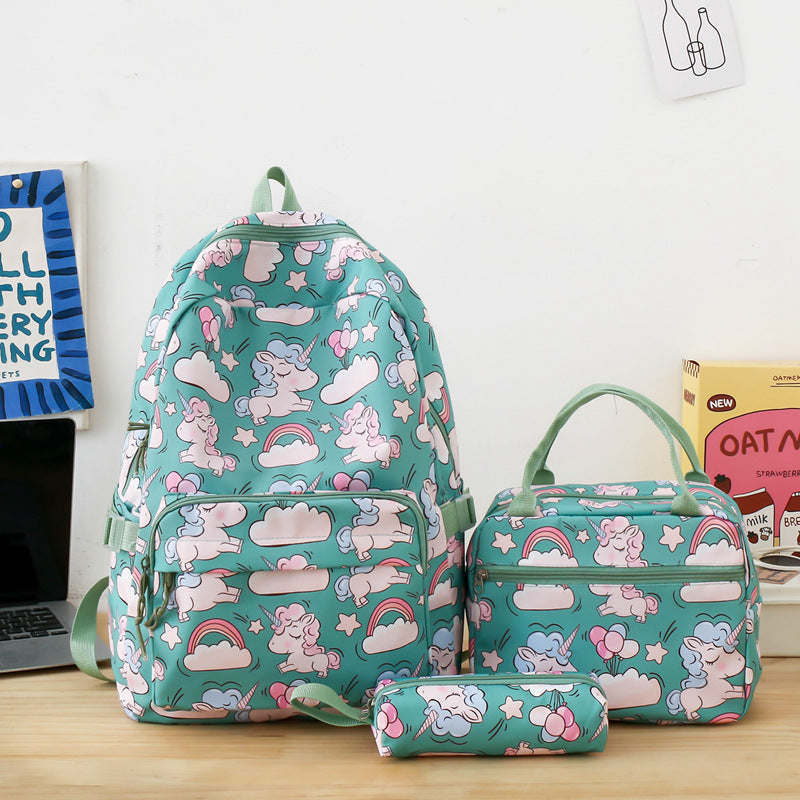 Rucksackset mit Buntem Einhorn-Motiv Brehn